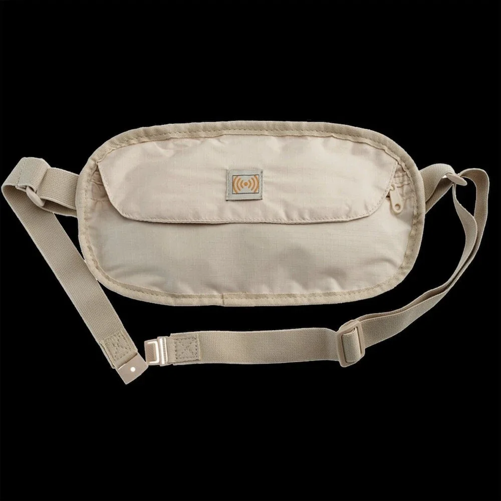 Smooth Trip RFID Blocking Waist Money Belt Hidden Travel Pouch Beige